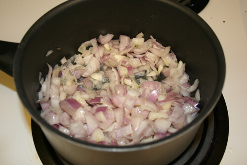 Add shallots and gently fry them for 2-3 minutes until they're soft, but not browned.