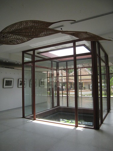 Inside the new Angkor Children's Hospital visitor center (hospital can be seen through window)