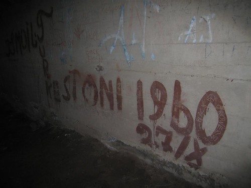 Graffiti from 1960 in the tunnel