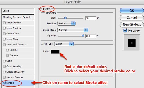 Layer Style - stroke effect