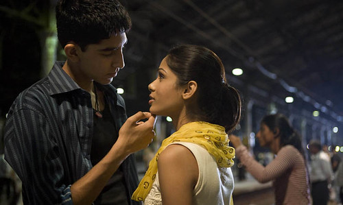 Del Patel and Freida Pinto in "Slumdog Millionaire"