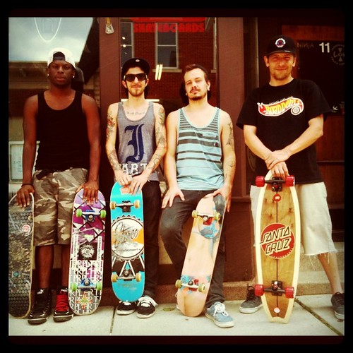 Summer day skateboarders