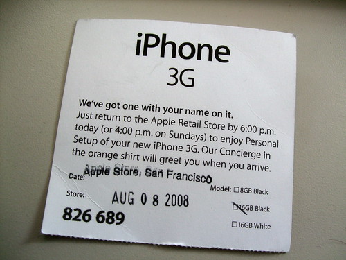 iPhone 3G voucher