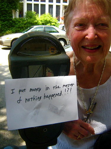 Polly Dunn explains "I put money in the meter& nothing happened!?!"