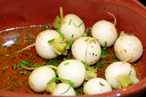 braised baby turnips