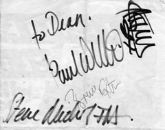 Autographs by members of The Jam