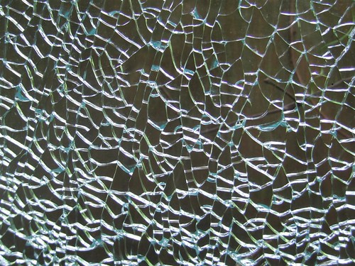 Shattered glass detail