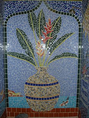 shower mosaic side wall