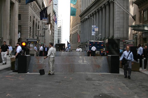 Wall Street vehicle barricade detail