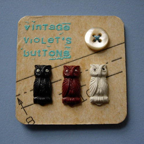 owl buttons
