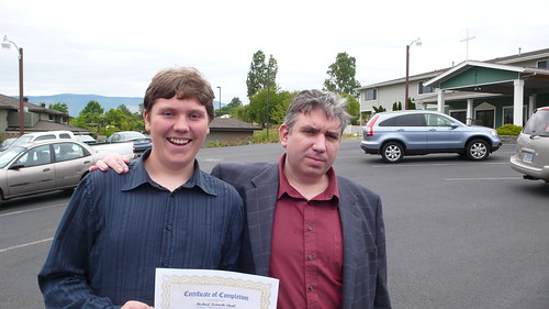 Michael and Ed at his 8th grade graduation 