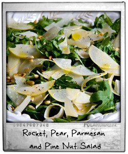 Rocket, Pear, Parmesan and Pine Nut Salad