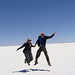 Randy and Nancy jumping at Salar de Uyuni
