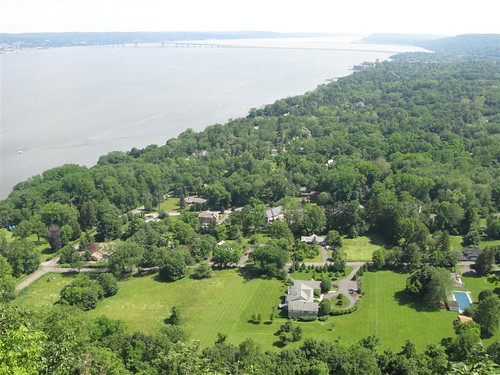 Upper Nyack homes and the Hudson from Hook Mountain