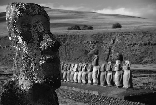 Traveller Moai up close