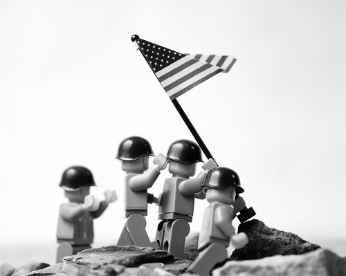 Raising the flag on Iwo Jima (by Balakov)