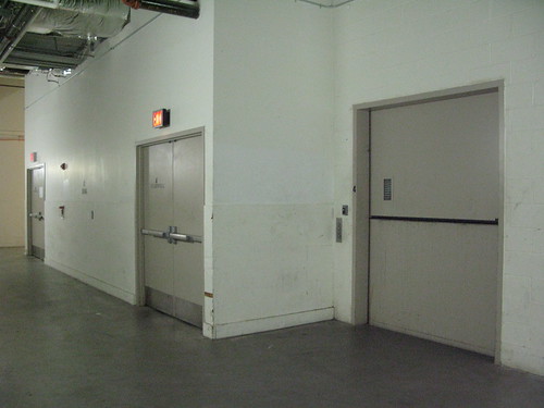 Freight elevators and stairwells