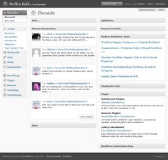 Screenshot: Backend WordPress 2.7 DE-Edition