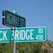 black bridge highway 133 sign