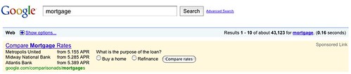 Comparison Google Ads : Mortgages