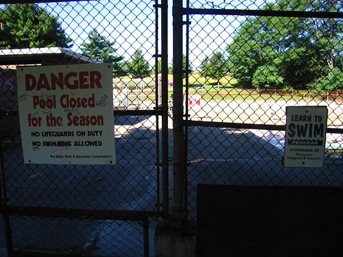 Danger: pool closed for the season