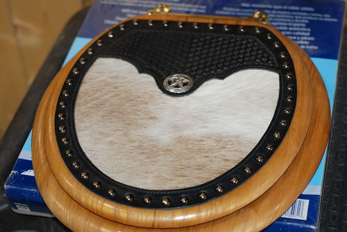 The market had everything for the cowboy lifestyle. Including this cowboy toilet seat. Sweet!