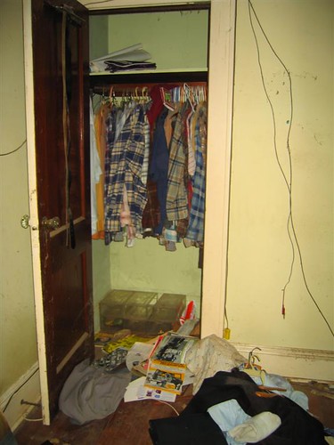 Closet of men's clothes
