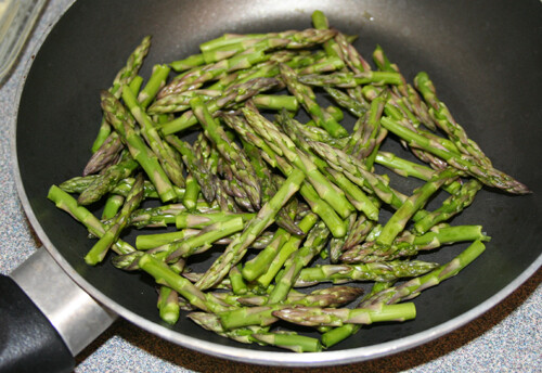Melt the remaining butter and fry the asparagus tips gently for 3-4 minutes to soften.