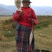 Woman spinning wool in the Pampa above La Union, near Huanuco Viejo
