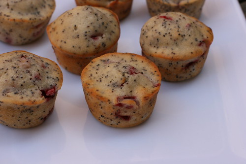 Strawberry Poppy Mini Muffins