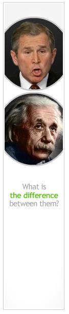 dubya vs Einstein