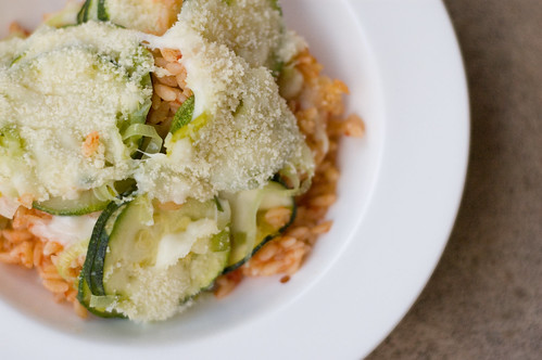 baked orzo with zucchini (by bookgrl)