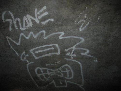 Shane cyclops graffiti in the gun tunnel