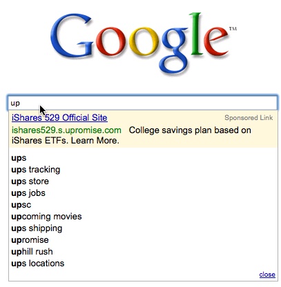 Google Search Suggest Ad