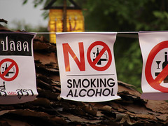 No smoking alcohol