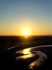 The sun going down, from Le Mont Saint Michel