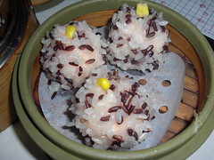 shrimp with sticky rice