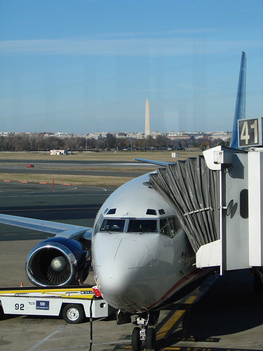 plane and monument