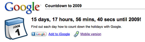 Google Countdown 2009