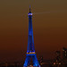 Blue Eiffel Tower