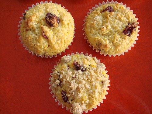 Orange, Dried Cranberry and Cornmeal Muffin With Millet
