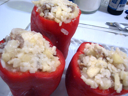 These peppers are stuffed.
