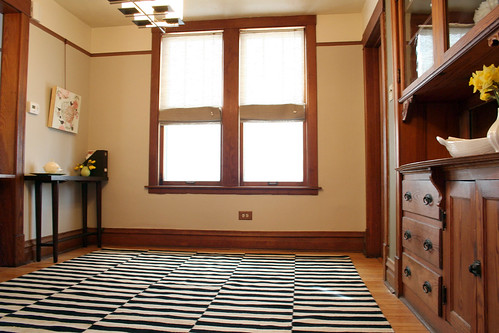 Striped Rug in the Dining Room
