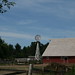 A barn and a windmill at the Living History Farms in Des Moines