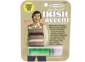 Instant Irish Accent Spray