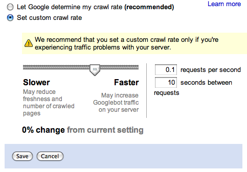 Google Crawl Rate