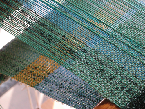 Blue & Green Saori Weaving