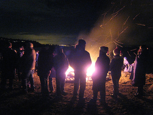 Bonfire at Richmond Beach