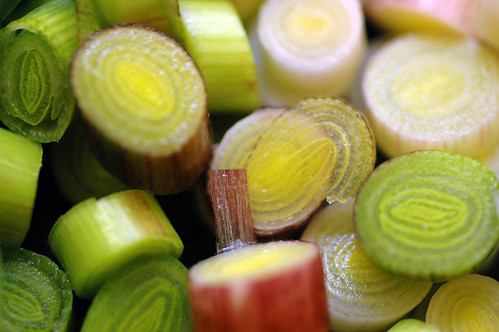 green garlic close-up