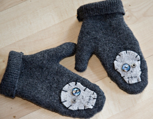 Recycled Wool Sweater Mittens